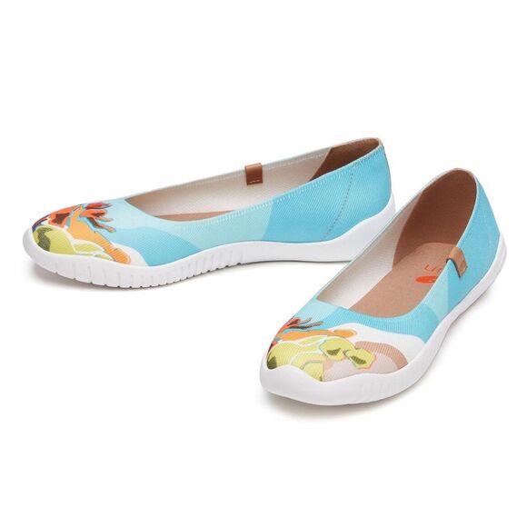 UIN Edgar Degas V1 Menorca Ballet Dancers Slip on Knit Ballet Flats size 8 - Picture 5 of 15